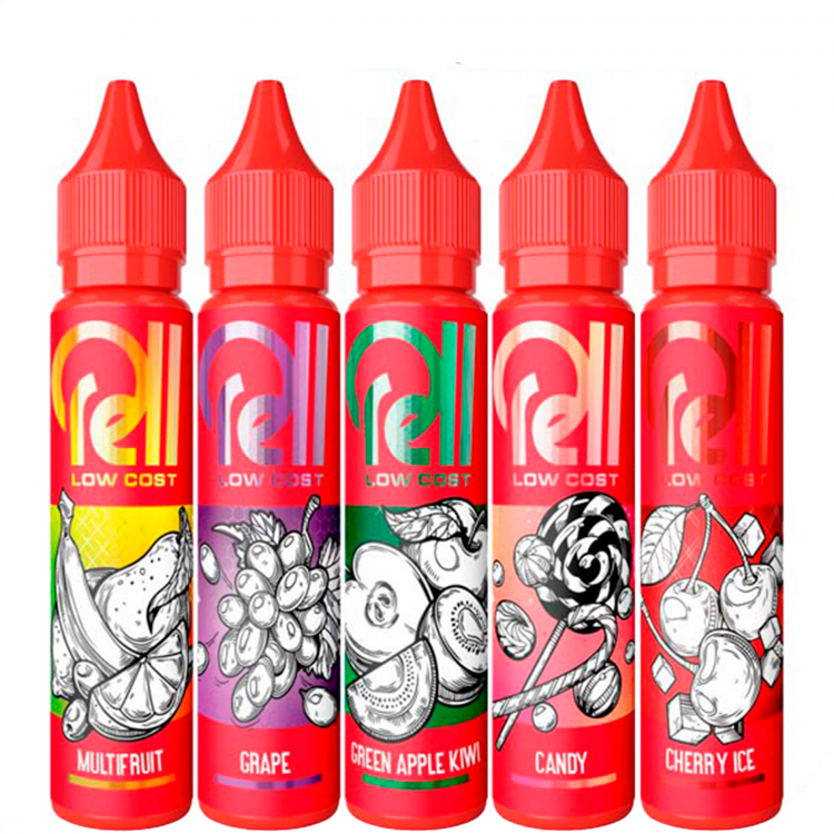 Жидкость Rell Red Low Cost Nic Free - Lemon candy ice (Лимонные леденцы с холодком) 28 мл (0 мг)